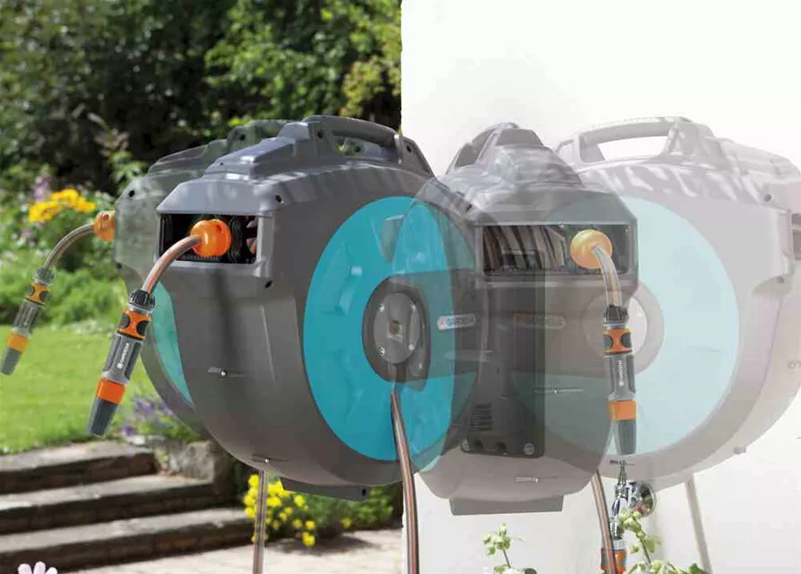 Gardena Wand-Schlauchbox 25 roll-up automatic mit 25 m Qualitätsschlauch