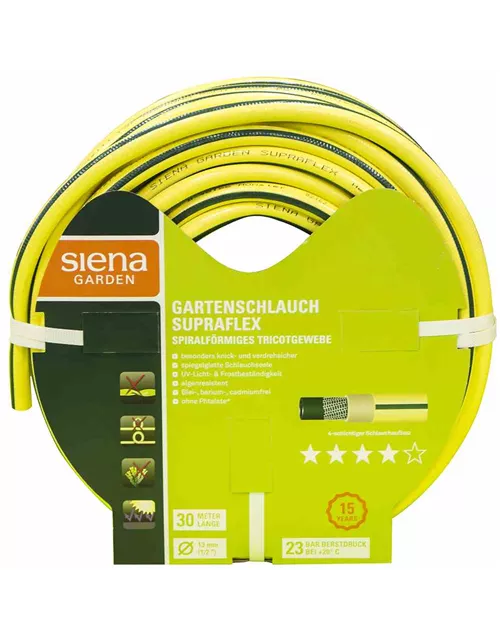 Siena Garden Gartenschlauch Supraflex, 12,5mm (1/2 Zoll) , 30m-Rolle 