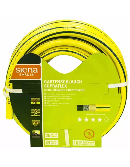 Siena Garden Gartenschlauch Supraflex, 19mm (3/4 Zoll) , 25m-Rolle