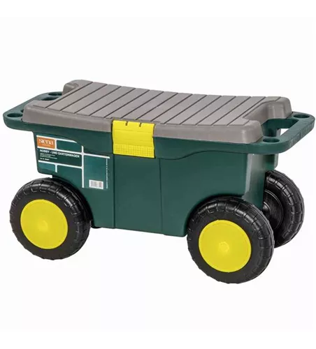 Siena Garden Gartenkarre Hobby- und Gartenwagen 55x30x27 cm grün und grau Kunststoff
