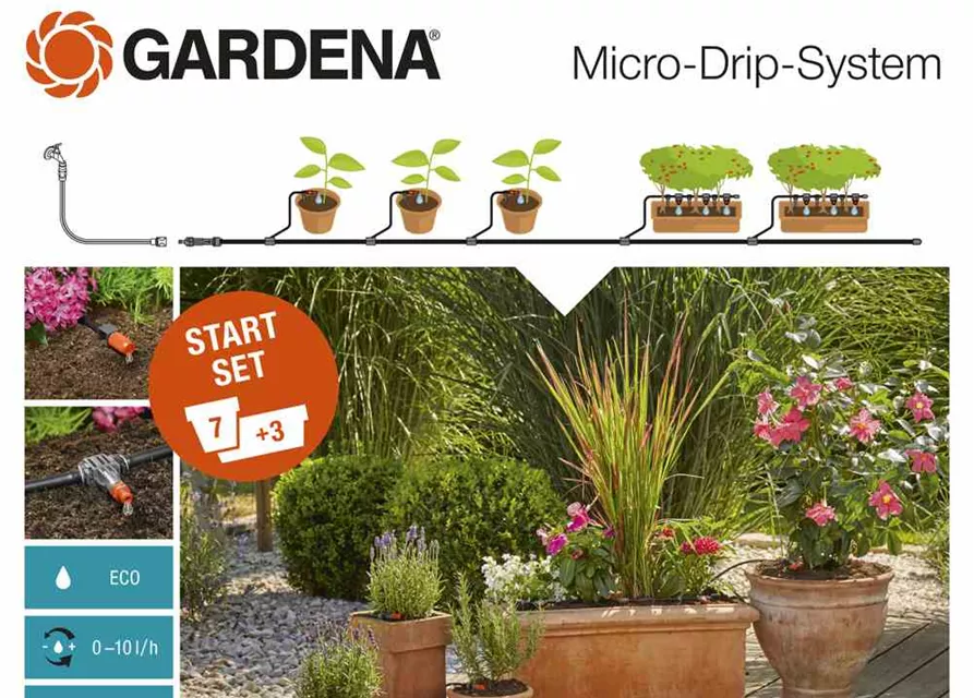 Gardena Bewässerungssystem MDS Start-Set Pflanztöpfe M