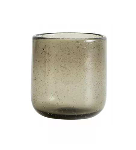 Maroc Trinkglas von NORDAL klare Form Farbe Smoke, Grau, Handgemacht