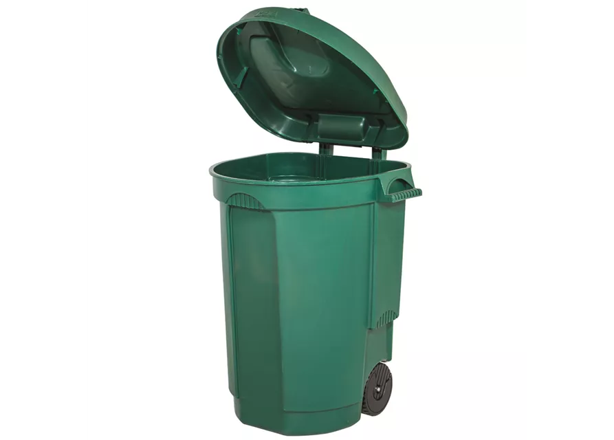 Fahrbarer Abfallbehälter 110L 55x58x81cm, grün