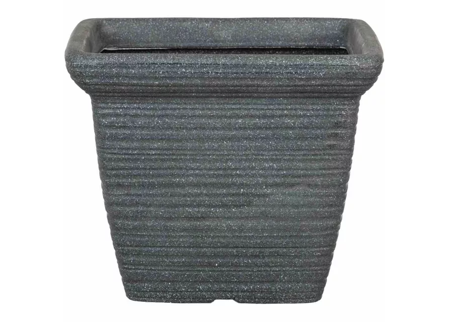 PP-Plastic Gefäß Giona 34, 34x34x27cm schwarz Granit 