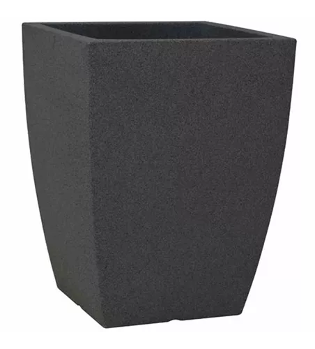 PP-Plastic Gefäß Bologna 40, 40x40x58cm schwarz Granit 