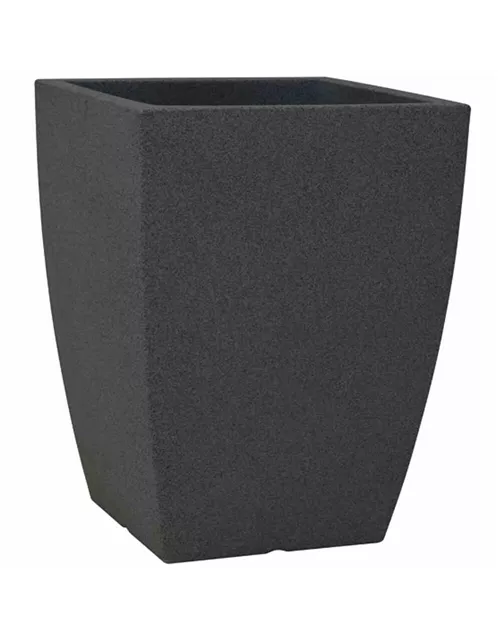PP-Plastic Gefäß Bologna 40, 40x40x58cm schwarz Granit 