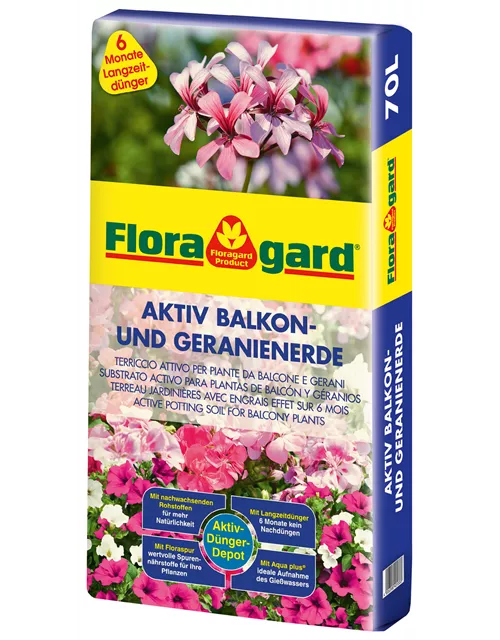 Floragard Aktiv Balkon- und Geranienerde 70l