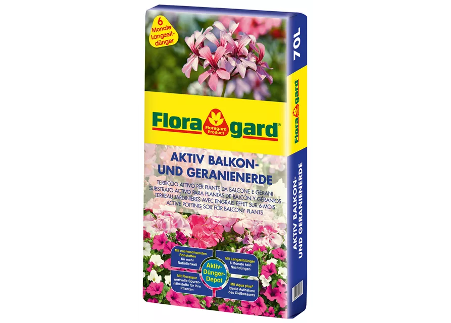 Floragard Aktiv Balkon- und Geranienerde 70l