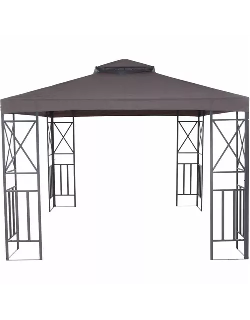 Siena Garden Durban Pavillon mit Bezug in Grau 300x300x270 cm anthrazit