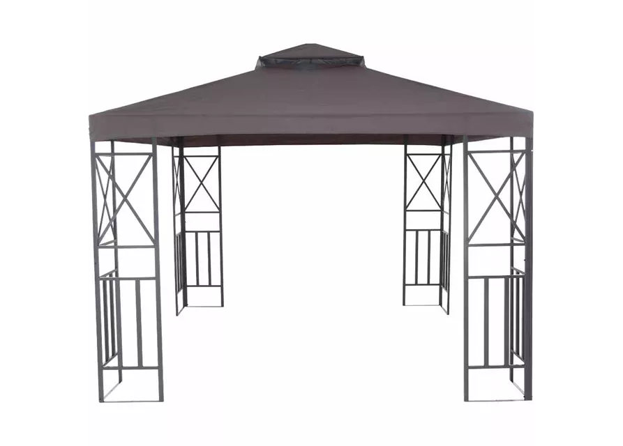 Siena Garden Durban Pavillon mit Bezug in Grau 300x300x270 cm anthrazit