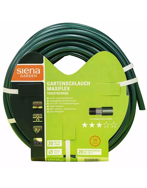 Siena Garden Gartenschlauch Maxiflex, 20 m, 13 mm (1/2") grün