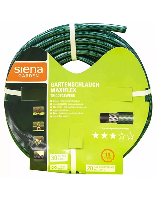 Siena Garden Gartenschlauch Maxiflex, 30 m, 13 mm (1/2") grün