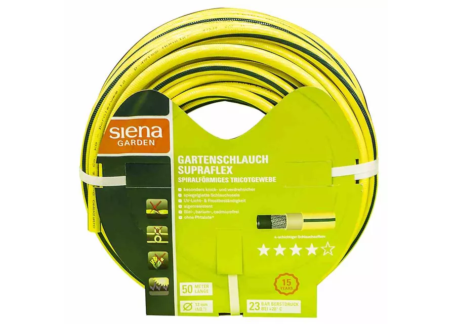 Siena Garden Gartenschlauch Supraflex, 12,5mm (1/2 Zoll) , 50m-Rolle 