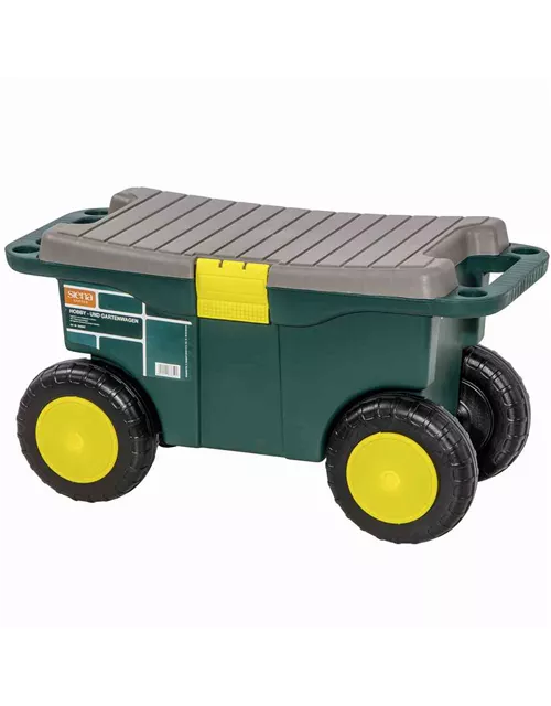 Siena Garden Gartenkarre Hobby- und Gartenwagen 55x30x27 cm grün und grau Kunststoff