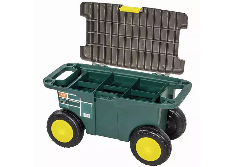 Siena Garden Gartenkarre Hobby- und Gartenwagen 55x30x27 cm grün und grau Kunststoff