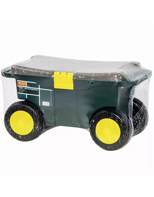 Siena Garden Gartenkarre Hobby- und Gartenwagen 55x30x27 cm grün und grau Kunststoff