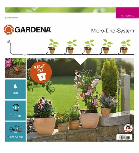 Gardena Bewässerungsset Micro-Drip für 5 Pflanztöpfe Gr. S