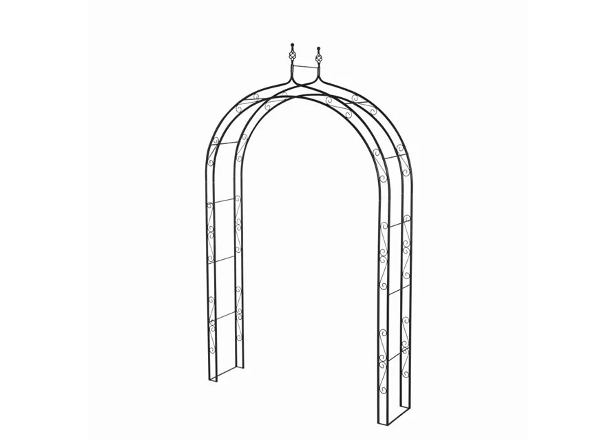 Siena Garden Rosenbogen Oxford 150x36x250cm Grau Metall 