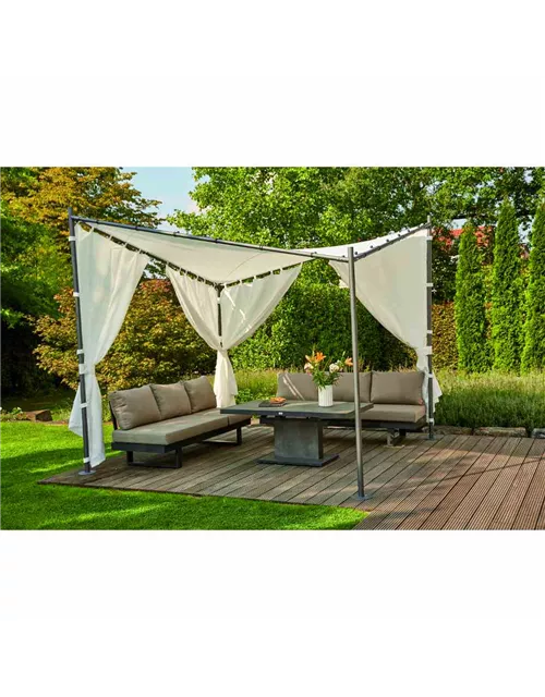 Siena Garden Seitenteile zu Pavillon Berlino 2er Set 3x3 m, weiß