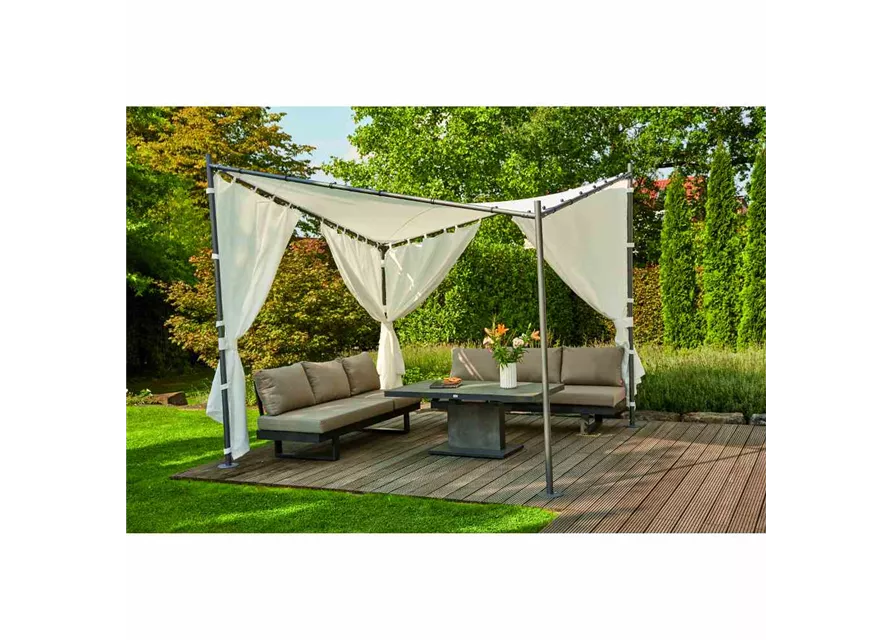 Siena Garden Seitenteile zu Pavillon Berlino 2er Set 3x3 m, weiß