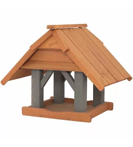 Siena Garden Vogelfutterhaus, 44x34x37 cm, hellbraun und braun Fichtenholz