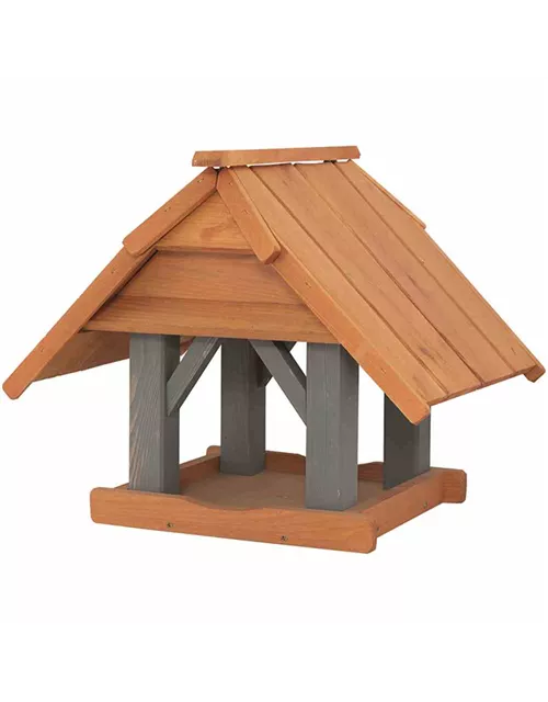 Siena Garden Vogelfutterhaus, 44x34x37 cm, hellbraun und braun Fichtenholz