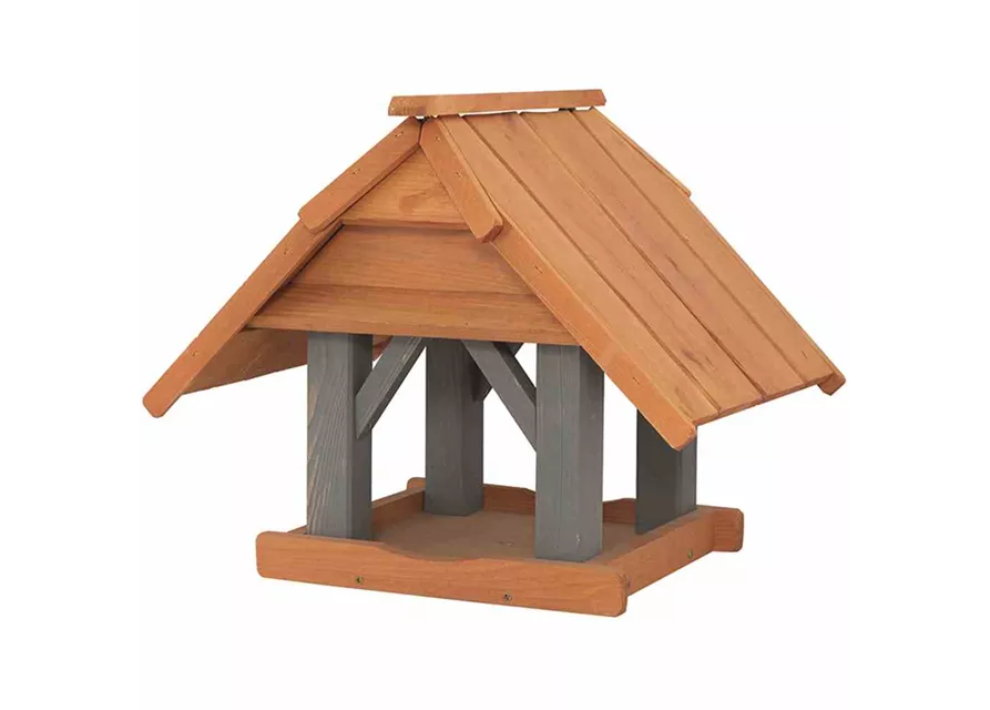 Siena Garden Vogelfutterhaus, 44x34x37 cm, hellbraun und braun Fichtenholz