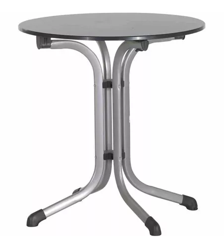 Sieger Klapptisch vivodur Ø 68 cm Silber Schwarz