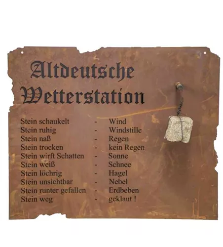 H.G-Deko Altdeutsche Wetterstation zum Hängen 80 x 70cm