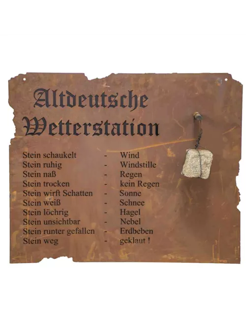 H.G-Deko Altdeutsche Wetterstation zum Hängen 80 x 70cm