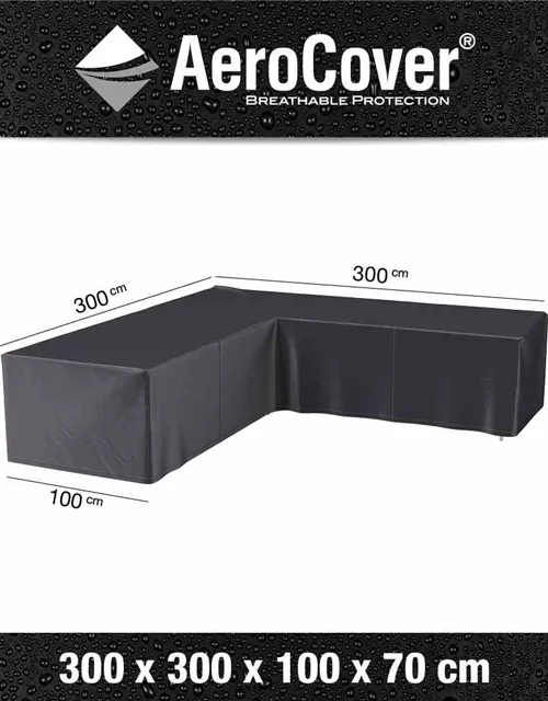 Aerocover Schutzhülle für Eck- Loungeset 300x300x100xH70 cm