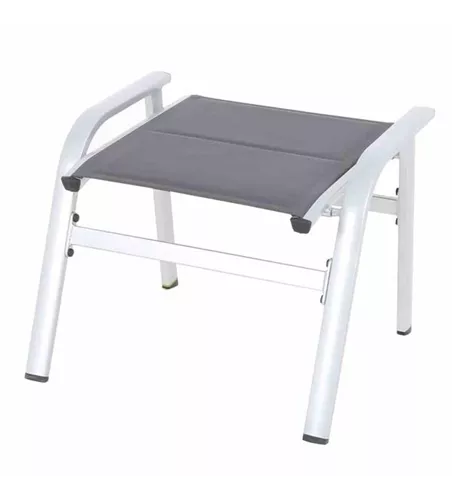 MWH Secoro Hocker padded Textilbezug silber grau 