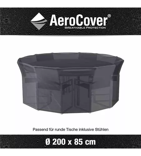 Aerocover Schutzhülle für Gartenmöbelset Ø200 x H85 cm