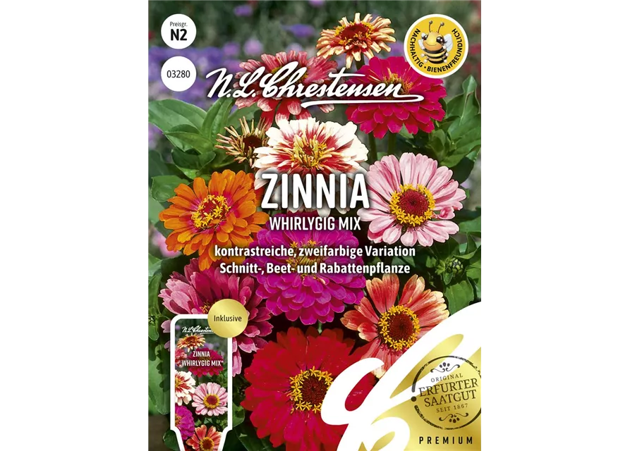 Zinniensamen 'Whirlygig'