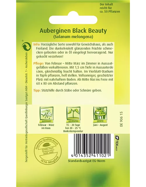 Auberginensamen 'Black Beauty'