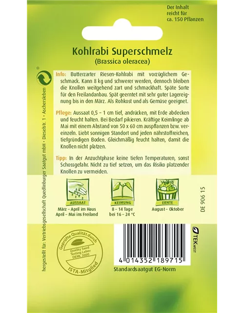 Kohlrabisamen 'Superschmelz'