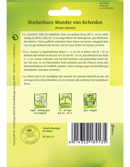 Markerbsensamen 'Wunder von Kelvedon'