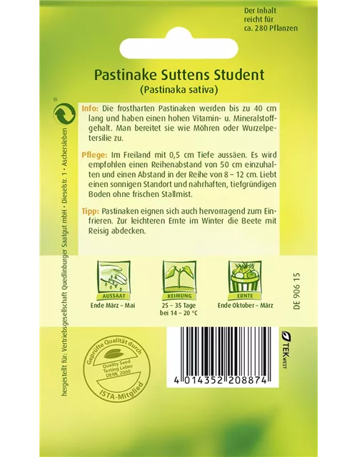 Pastinakensamen 'Suttens Student'