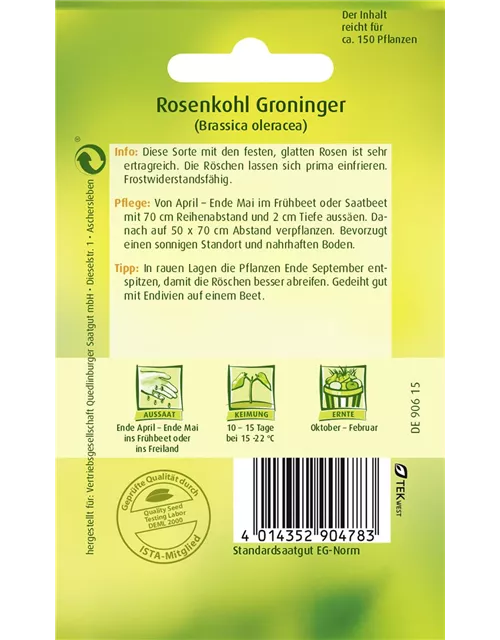 Rosenkohlsamen 'Groninger'