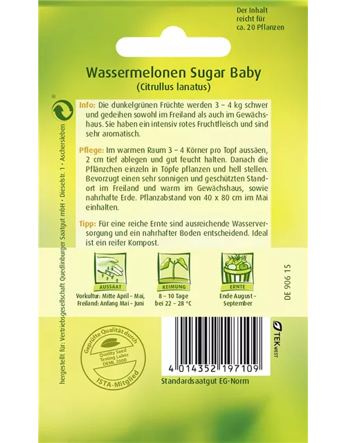 Wassermelonensamen 'Sugar Baby'