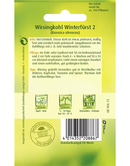 Wirsingkohlsamen 'Winterfürst 2'