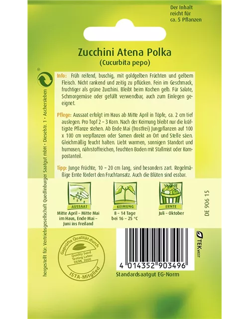 Zucchinisamen 'Atena Polka'