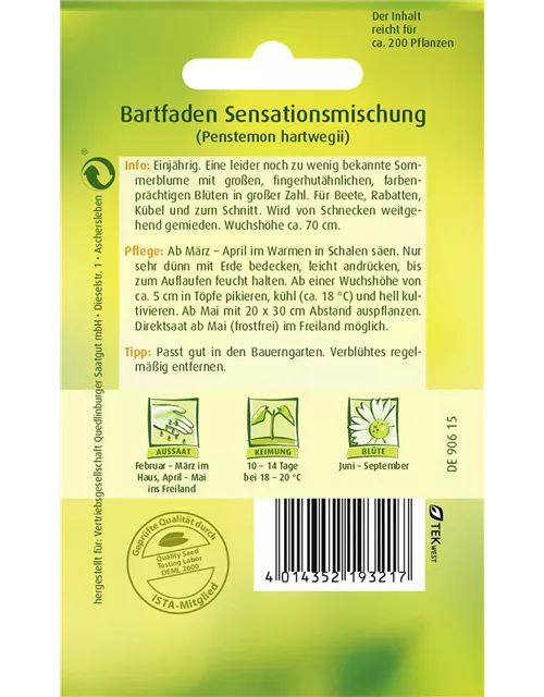 Bartfadensamen 'Sensationsmischung'