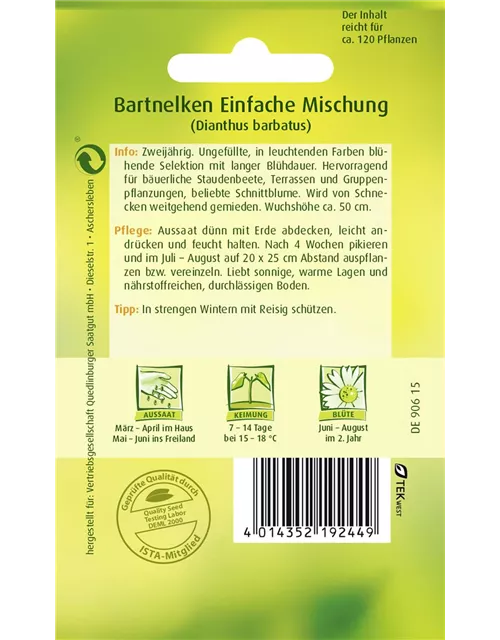 Bartnelkensamen 'Einfache Mischung'