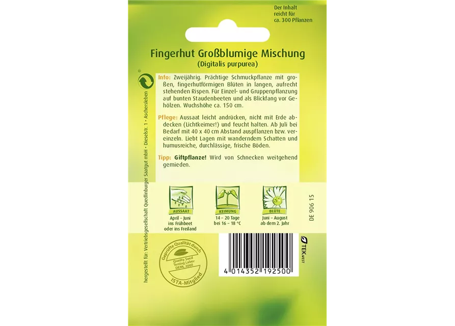 Fingerhutsamen 'Großblumige Mischung'