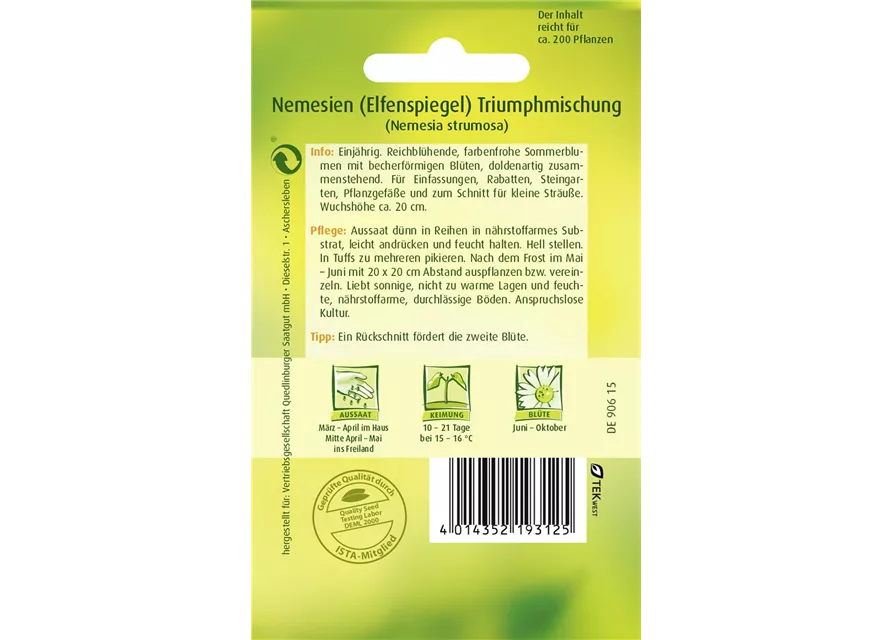 Elfenspiegelsamen 'Triumphmischung'