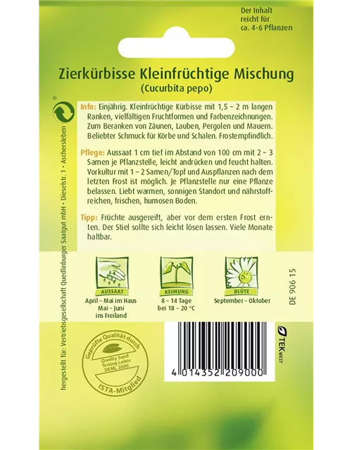 Zierkürbissamen 'Kleinfruchtige Mischung'