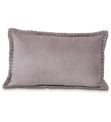 fleur ami MADELEINE - Cotton Velvet Enzyme Wash Blanket Stitch Border Cushion