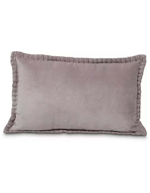 fleur ami MADELEINE - Cotton Velvet Enzyme Wash Blanket Stitch Border Cushion