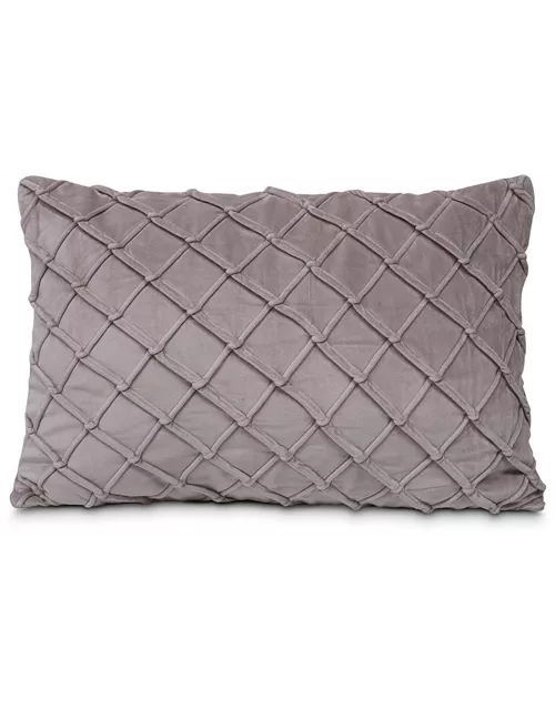 fleur ami MADELEINE - Ribbed Cotton Velvet Diamond Pattern Pillow